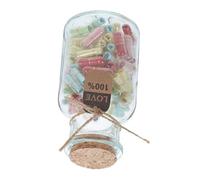 Gatuida Capsules Décoratives Verre Forme Cœur Bouteilles Message Origami pour Couple Anniversaire Note Secret