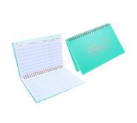Gatuida Carnet de Registre de Chèques avec Couverture Rigide et Spirale 2 Pièces Personnel 2 Livres de 60 Pages en Papier Résistant aux Taches D'encre, pour Usage Bancaire et Bureau