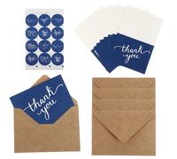 Gatuida Cartes de Remerciement Mariage 16 Pcs Enveloppes Kraft Bleu Marine, Papier Épais, Format Standard, pour Fiançailles, Anniversaire et Fêtes Prénatales