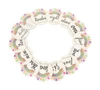 Gatuida Cartes Étape Bébé en Bois 14pcs Accessoires Photo pour -né Présent Souvenir Naissance Design Créatif et Apparence Élégante pour Photographie Commémorative
