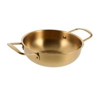Gatuida Casserole Inoxydable pour Nouilles Coréennes Marmite à Induction Épaisse et Robuste Pot Ramen Doré pour Cuisson Uniforme et Usage Familial