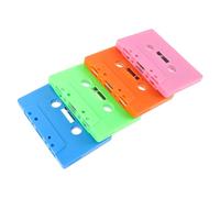 Gatuida Cassettes Audio Vierges Polyvalentes pour Enregistrement et Décoration Lot de 4 Rétro en Plastique, Design Vintage Rustique Lors D'anniversaires et Fêtes