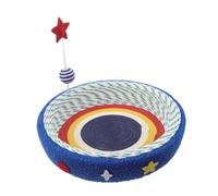 Gatuida Cat Scratching Board with Star Pattern Sisal Lounger and Nest for Indoor Cats Up to and Lounge Bowl for Small Pets