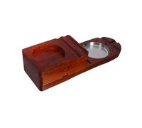 Gatuida Cendrier à Cigares Bois avec Porte-cigares Plateau Whisky et Tiroir de Rangement Complet avec Coupe- pour Maison Bureau et Extérieur