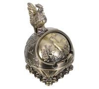 Gatuida Cendrier Sphérique Vintage en Alliage de Zinc avec Couvercle Coupe-Vent Cendrier de Table Portable pour Intérieur et Extérieur Présent Anniversaire Homme et Décoratif pour