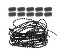 Gatuida Chaîne à Billes Noire Ensemble de 1 Set en Pom pour Stores Enrouleurs Installation Facile et Accessoires de Rideaux pour Cordon à Billes Invisible