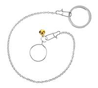 Gatuida Chaîne à Oiseaux en Acier Inoxydable avec Clochettes - Collier Harnais Moyen pour Perroquet Volant, Laisse 30 Cm, Équipement Dressage Oiseau De Compagnie, Usage Extérieur