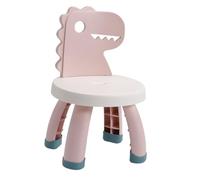 Gatuida Chaise à Dossier pour Tout-Petit en PP Et PVC, Tabouret D'entrée Anti-basculement Design Dinosaure Rose, Marchepied Sécurisé pour Garçon Et Filles, Chaise De Maternelle pour Usage Domestique