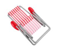 Gatuida Chaise de Plage Miniature Pliante Rouge Rayée pour Maison de Poupée Décoration de Style Plage pour Maison et Accessoires de Bricolage