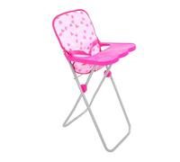 Gatuida Chaise Haute pour Poupée Rose, Jouet pour Poupon, Accessoires de Meubles, Expérience D’Alimentation Réaliste, Légère, Jeu D’Imitation