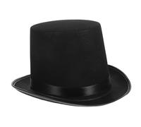 Gatuida Chapeau De Magicien Chapeaux De Fête Noirs Officiel Rétro Équipé Performance Sabrer Adultes Déguisements D'halloween Noir Pseudos Smoking Caps Pour Hommes Faire La Fête Noir