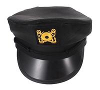 Gatuida Chapeau Marin Noir Unisexe avec Protection UV Casquette de Capitaine pour Fête Cosplay et Activités de Plein Air