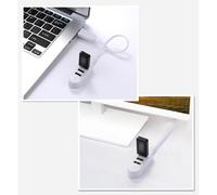 Gatuida Chargeur 3a Multifonction Et Hub 3 USB Compact, Ligne D'extension 0,25 m pour Bureau, Connectivité Rapide Et Stable, Design Portable Blanc