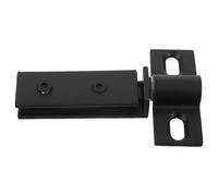 Gatuida Charnière Pivotante Double Trou en Acier Inoxydable 304 Mat Noir Barre Carrée Longue Quincaillerie pour Porte Vitrée Compatible Parois de Salle de Bain Fixation Stable et