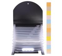 Gatuida Chemise à Soufflets A5 Noire Extensible 13 Compartiments, Organiseur de Reçus et Dossiers, Pochette de Rangement Pratique pour Bureau, Maison et École, Plastique Léger et