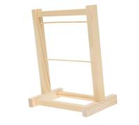 Gatuida Cintre En Bois Mini Porte-poupée 20 Cm Double Couche, Porte-vêtements Pour Maison De Poupée, Accessoire Rangement Chambre Garçon Et Filles, Étagère De Rangement Jouet Poupée, Lot Déco Ornement
