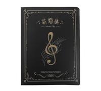 Gatuida Classeur de partitions classeur de présentation de 50 pages - Porte-partitions détachable pour piano - à clip pour le rangement des musicales