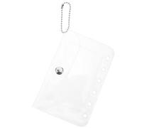 Gatuida Classeur Transparent 6 Anneaux en PVC Pochettes Porte-Cartes Photo Mini Album Photo Portable Protège Cartes Postales et Photocards Rangement Pratique pour Maison et Voyage