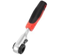 Gatuida Clé à Cliquet Rapide Compacte en Acier V Poignée Rouge Traversante, Outil à Main pour Réglage Frein et Embouts, Mini Clé Polyvalente pour Bricolage Automobile, Outils de Freins