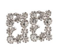 Gatuida Clips à Chaussures en Cristaux Argentés, Boucles Amovibles pour Chaussures de Mariage, Bijoux Décoratifs pour Talons, Accessoires Élégants pour Femmes, 1 Paire, Décoration Mariage