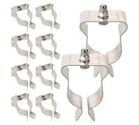 Gatuida Clips de Fixation pour Couvercle de Puits de Lumière en Acier Inoxydable, Kit 10 Pièces Vis, Pinces à Ressort Résistantes aux Intempéries pour Installation Sécurisée de Fenêtres