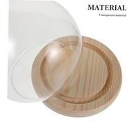 Gatuida Cloche Verre Transparente avec Socle Globe Dexposition Rond pour Protection et de Fleurs et Figurines Argile Vitrine de Table Décorative