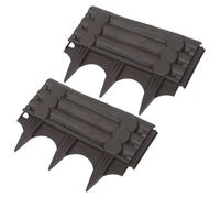 Gatuida Clôture de Jardin en Plastique Imitation Bois 2 Pièces Barrière Extérieure Résistante aux Intempéries pour Potager et Parterres Bordure Décorative et Protection Anti-Animaux