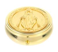 Gatuida Coffret à Chapelet Métallique Vintage Organiseur de Bijoux Rétro Conteneur en Alliage Décoration pour Femme pour Offrir Boîte à Souvenirs 1 Pièce