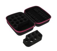 Gatuida Coffret De Rangement pour Huiles Essentielles 15 Compartiments 10 ML Portable Rose Eva Multi-grilles pour Voyage Bureau Maison