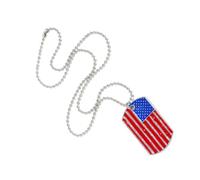 Gatuida Collier Chic et Élégant en Alliage Drapeau Américain Pendentif Usa | Résistant à Rouille, Style Mode, Pendentif Militaire, Présent Fête des Pères, Look Soigné