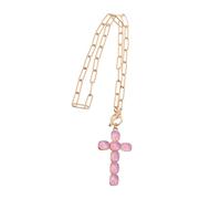 Gatuida Collier Croisade Collier avec Pendentif Croix Bijoux Hip Hop Unisex Accessoire Catholique et pour Hommes et Femmes