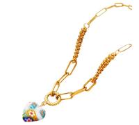 Gatuida Collier Femme Pendentif Cœur Ethnique Acier Inoxydable Léger et Élégant pour Style Charmant Au Quotidien