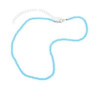 Gatuida Collier Femme Simple Couche en Perles de Rocaille Colorées Bleu Bijou Créatif et Léger Collier Clavicule pour Fêtes Soirées et Usage Quotidien