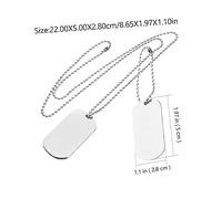 Gatuida Collier Militaire Homme Acier Inoxydable Double Pendentif Plaque Militaire Argenté Chaîne Résistante Cadeau Personnalisable