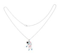 Gatuida Collier Pendentif Astronaute en Alliage Chaîne Clavicule 60 CM Pendentif 38 X 25 CM Bijou Simple pour Femme et Homme Présent Original pour Amateurs D’Espace