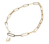 Gatuida Collier Pendentif Cadenas Rétro En Chaîne Dorée Vintage Pour Femme, Bijou De Cou Chic à La Clavicule, Chaîne Élégante Multifonctionnelle, Longueur Ajustée, Accessoire Mode D'usage Quotidien