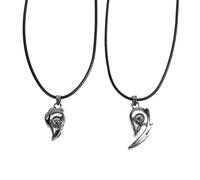 Gatuida Collier Pendentif Cœur Magnétique pour Couple Chaîne de Clavicule Réglable Projection je T'Aime en 100 Langues Bijou Romantique Léger pour Anniversaire et Saint-Valentin