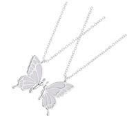 Gatuida Collier Pendentif En Acier Argenté, Chaîne D'amitié Pour Femme, Présent Duo Amies, Bijou Léger Pour Anniversaire Et Fêtes