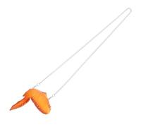 Gatuida Collier Pendentif Poulet Frit 3d Effet Aile de Poulet Orléans, Chaîne Métal Légère, Accessoire Déguisement Hip-hop Original, Décoration Fête et Présent Amusant