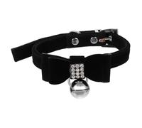 Gatuida Collier pour Chat Ajustable avec Nœud et Collerette Adorable pour Chiens et Confortable et Pratique pour et Noir
