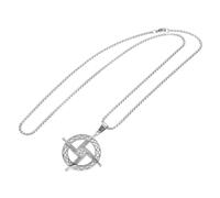 Gatuida Collier Sainte Brigitte Pendentif Croix Unisexe en Argenté Bijou Religieux Catholique pour Homme et Femme Accessoire de Prière Traditionnel Chaîne Élégante Quotidienne