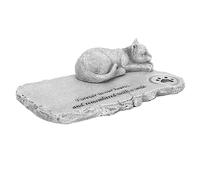 Gatuida Commémorative Chat Décorative Résistante à Usure et Étanche Tombale Extérieure pour Animaux Figurine Jardin pour Porche Balcon et Pelouse