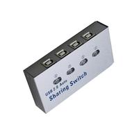 Gatuida Commutateur de Partage USB Automatique Ports pour Imprimante Scanner Périphériques Partage Ordinateur sans Fil Bureau et Maison