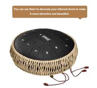 Gatuida Corde Tressée Chanvre pour Tambour Langue Acier Protection Vintage pour Tambour Éthéré Accessoire Décoratif Fait Main