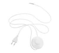 Gatuida Cordon D’alimentation Interrupteur à Pédale Pour Lampe Pied, Câble Électrique 1,8 M, Prise Ronde, Blanc, Contrôle Au Sol, Usage Domestique Et Bureau, Conforme Norme Ac220