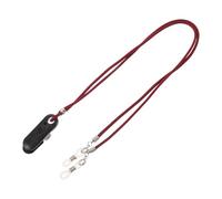 Gatuida Cordon de Sécurité Anti-perte pour Appareil Auditif Senior, Anneau en Silicone Souple Réglable, Sangle de Protection Rouge Foncé Double Oreille, Accessoire Fiable pour Usage