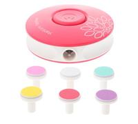 Gatuida Coupe-ongles Électrique Bébé Manucure 6 Têtes Abrasives, Portable, Léger, en Abs Solide, pour Soin des Ongles Bébé et Garçon et Filles, Couleur Rose Rouge, 1 Unité