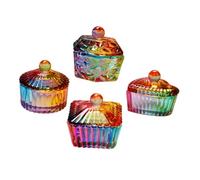 Gatuida Coupelles en Verre Design Délicat et Stylé Lot de 4 pour Manucure , Accessoires Nail Art Professionnels , Mélange Liquide Fiable pour Ongles