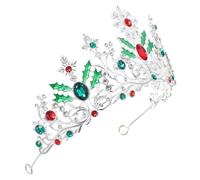 Gatuida Couronne Baroque de Mariage Alliage Argenté Accessoire de Cheveux Élégant pour Mariées et Fêtes Tiare Strass pour Cérémonies et Occasions Festives