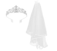 Gatuida Couronne de Mariage Strass avec Voile Diadème Élégant pour Femmes Cérémonie et Anniversaire Bandeau Tête Brillante pour Mariée et Fête